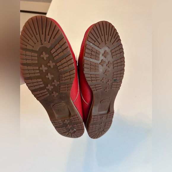 Vintage Dooney & Bourke Red Leather moccasin Men's Chukka Boots - Picture 2 of 8